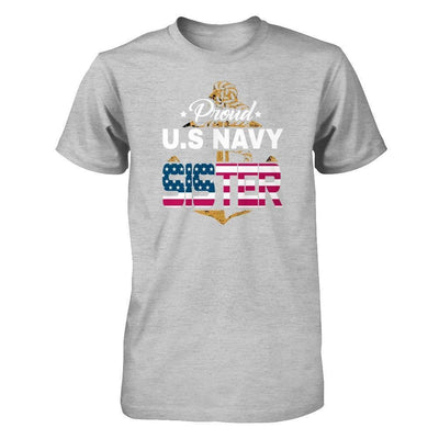 Proud US Navy Sister-T-Shirt & Hoodie-Premium T-Shirt-Heather Gray
