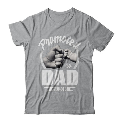 Promoted To Dad 2018 Fathers Day Gift-T-Shirt & Hoodie-Classic T-Shirt-Sport Grey