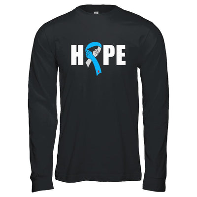 Hope Cure Fight T1D T2D Diabetic Diabetes Warrior-T-Shirt & Hoodie-Long Sleeve T-Shirt-Black