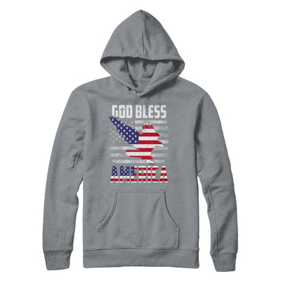 Patriotic God Bless America Flag Eagle 4Th Of July-T-Shirt & Hoodie-Pullover Hoodie-Light Steel