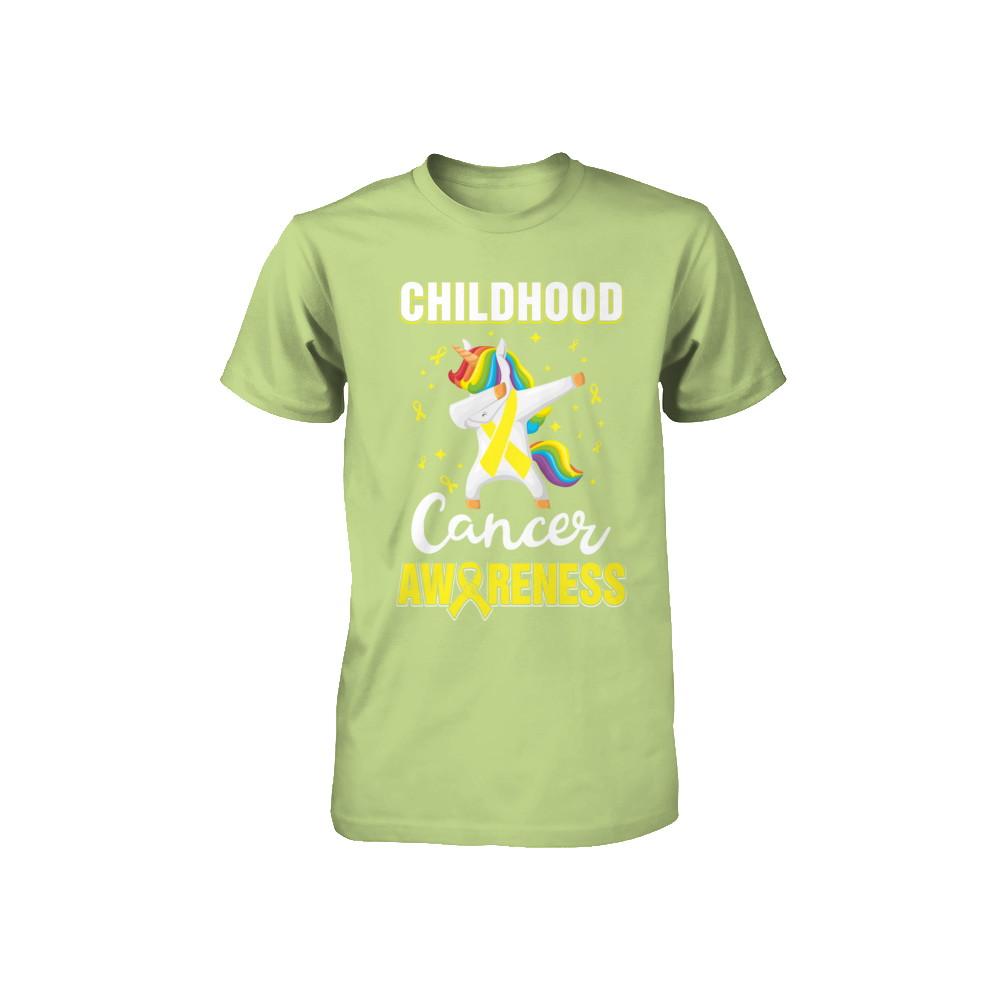 Inspirational Childhood Cancer Awareness Unicorn Support Youth-Youth Shirt-Toddler T-Shirt-Key Lime