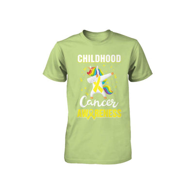 Inspirational Childhood Cancer Awareness Unicorn Support Youth-Youth Shirt-Toddler T-Shirt-Key Lime
