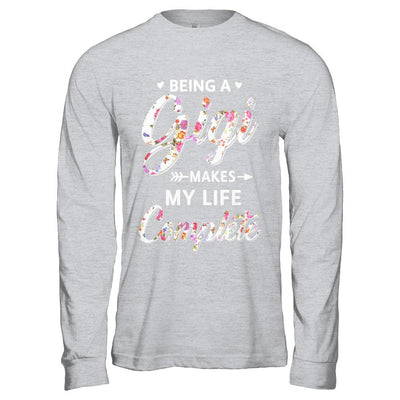 Being A Gigi Makes My Life Complete Mothers Day-T-Shirt & Hoodie-Long Sleeve T-Shirt-Sport Grey