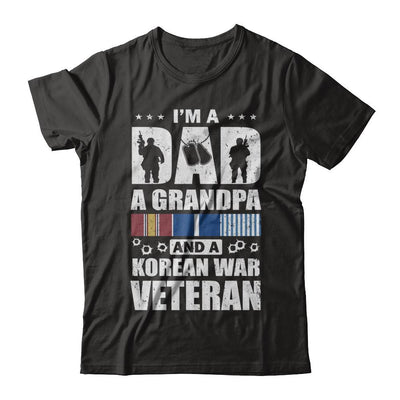 Dad A Grandpa And A Korean War Veteran Fathers Day-T-Shirt & Hoodie-Classic T-Shirt-Black