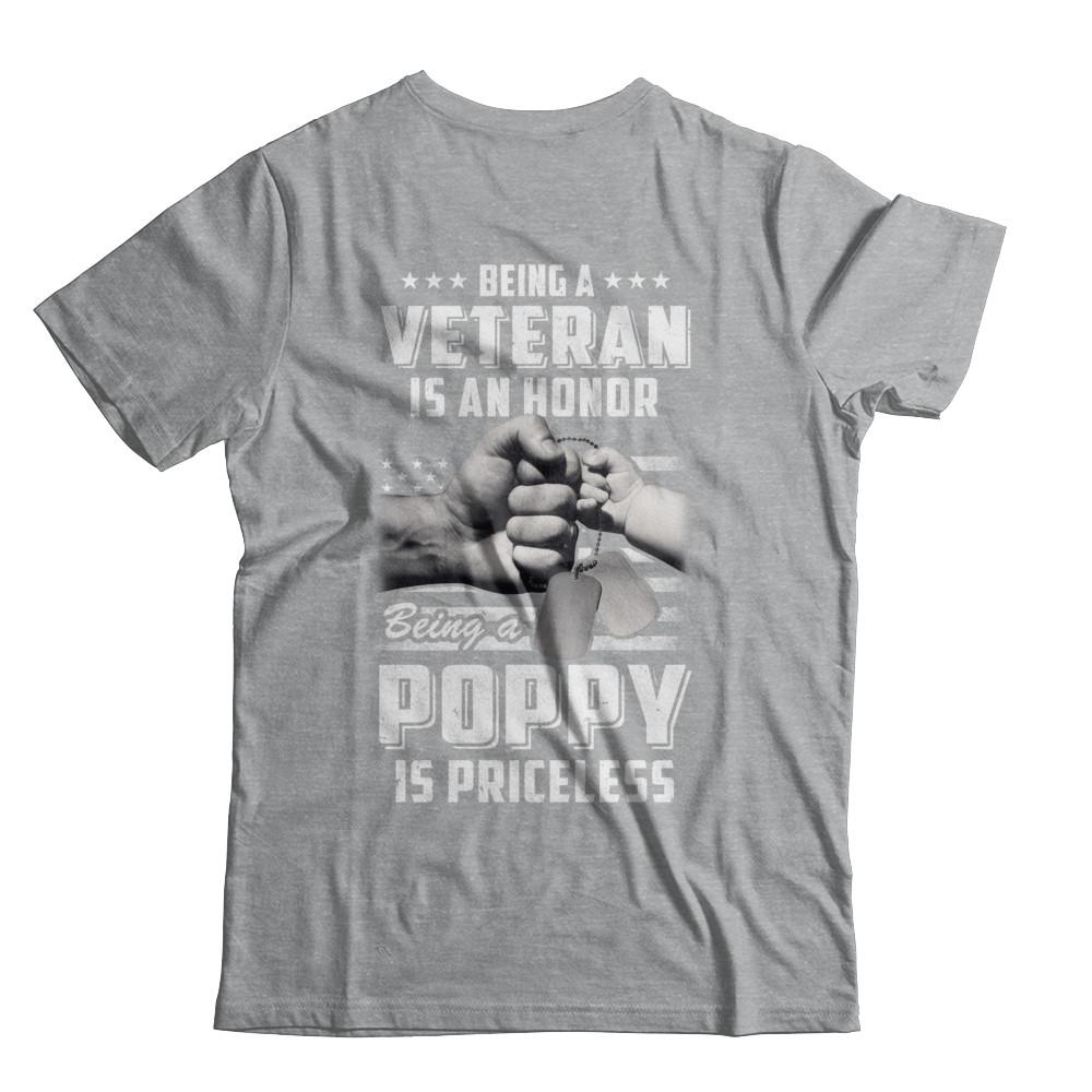Being A Veteran Is An Honor Being A Poppy Is Priceless-T-Shirt & Hoodie-Classic T-Shirt-Sport Grey