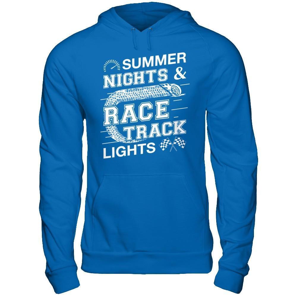 Summer Nights Race Track Lights-T-Shirt & Hoodie-Pullover Hoodie-Royal