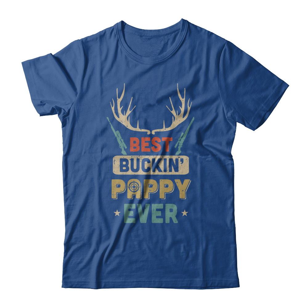 Vintage Best Buckin' Pappy Ever Deer Hunting-T-Shirt & Hoodie-Classic T-Shirt-Royal