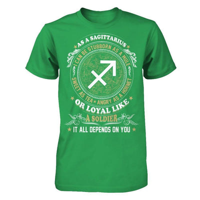 As A Sagittarius I Can Be Stubborn As A Mule-T-Shirt & Hoodie-Premium T-Shirt-Kelly Green