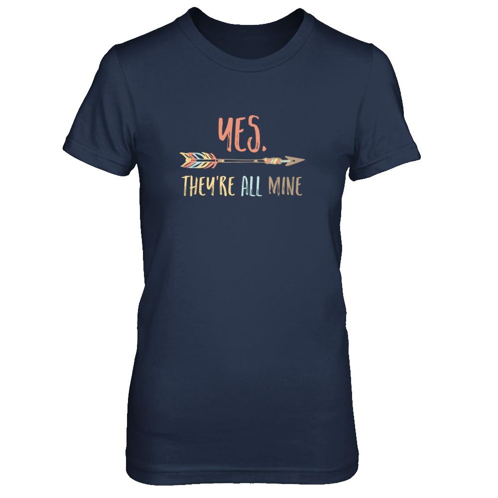 Yes They're All Mine-T-Shirt & Tank Top-Women's T-Shirt-Navy