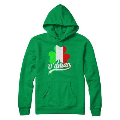O'talian Italy Flag Italia Italian St Patricks Day-T-Shirt & Hoodie-Pullover Hoodie-Irish Green