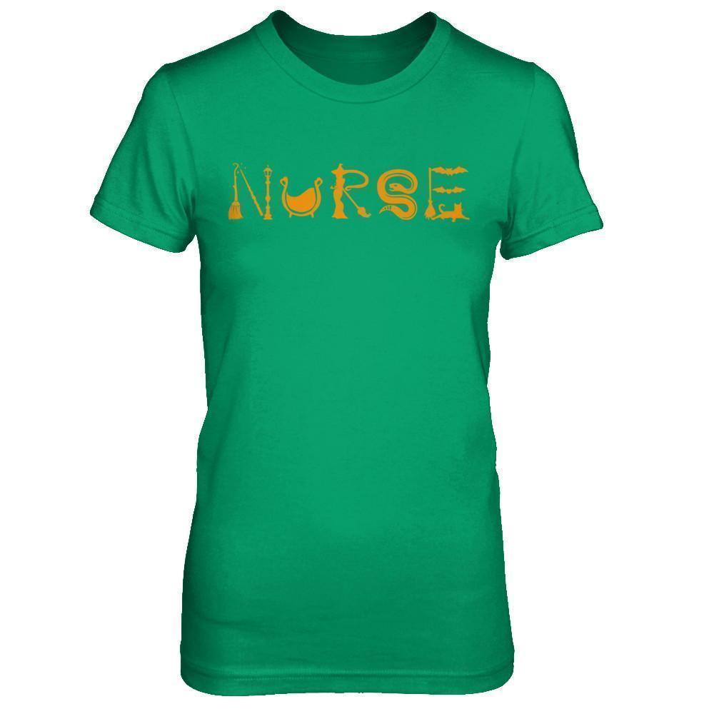 Funny Nurse Halloween-T-Shirt & Sweatshirt-Women's T-Shirt-Irish Green