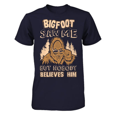 Bigfoot Saw Me But Nobody Believes Him-T-Shirt & Hoodie-Premium T-Shirt-Midnight Navy