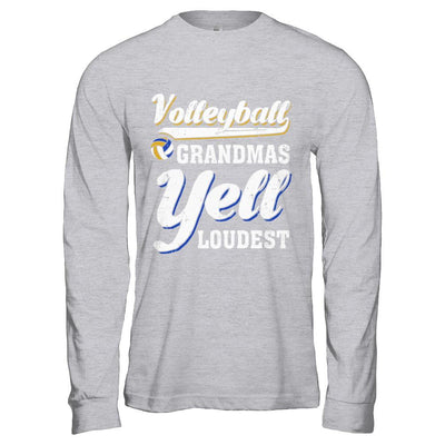 Volleyball Grandmas Yell Loudest-T-Shirt & Hoodie-Long Sleeve T-Shirt-Sport Grey