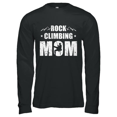 Rock Climbing Mom Distressed Mountain Climber Mothers Day-T-Shirt & Hoodie-Long Sleeve T-Shirt-Black