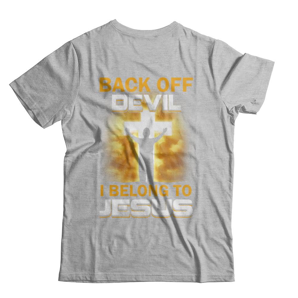 Back Off Devil I Belong To Jesus Christian-T-Shirt & Hoodie-Premium T-Shirt-Heather Gray