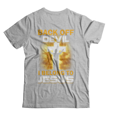 Back Off Devil I Belong To Jesus Christian-T-Shirt & Hoodie-Premium T-Shirt-Heather Gray