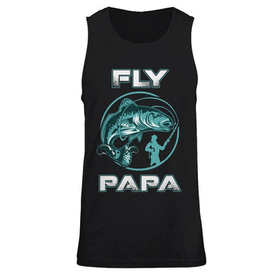 Fly Fishing Papa-T-Shirt & Hoodie-Unisex Tank-Black
