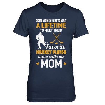 Funny My Favorite Hockey Player Calls Me Mom-T-Shirt & Hoodie-