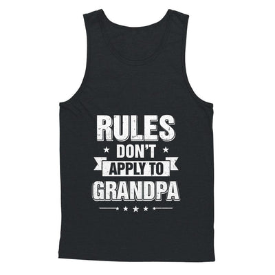 Grandfather Rules Don't Apply To Grandpa-T-Shirt & Hoodie-Unisex Tank-Black