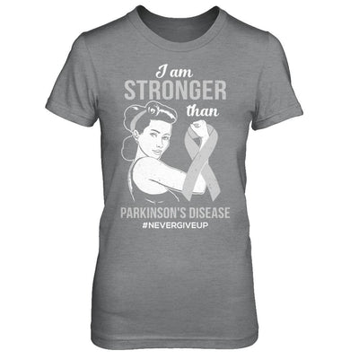 I Am Stronger Than Parkinson's Disease Awareness Support-T-Shirt & Hoodie-Women's T-Shirt-Sport Grey