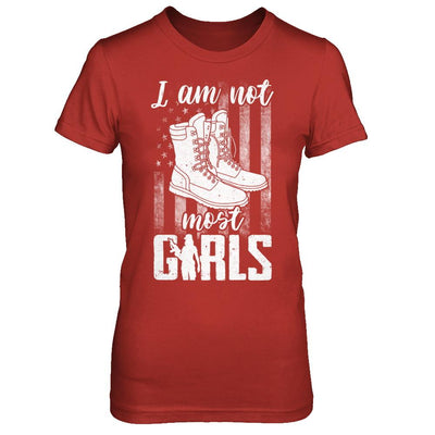 I AM NOT MOST GIRLS Veteran Woman-T-Shirt & Hoodie-Women's T-Shirt-Red