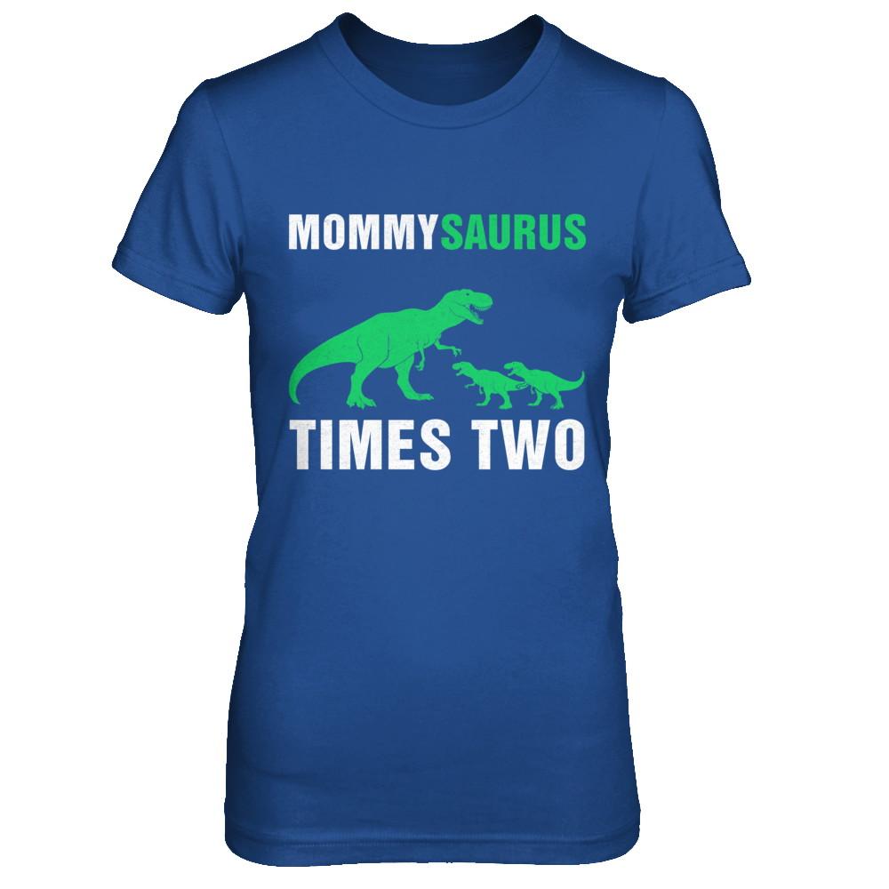 Mommysaurus Times Two Twins Mothers Day-T-Shirt & Hoodie-Women's T-Shirt-Royal