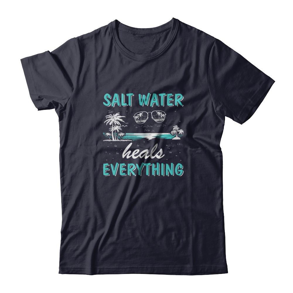 Saltwater Heals Everything-T-Shirt & Tank Top-Premium T-Shirt-Midnight Navy