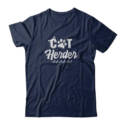 Cat Herder Funny Herding Cats Gift-T-Shirt & Tank Top-Classic T-Shirt-Navy