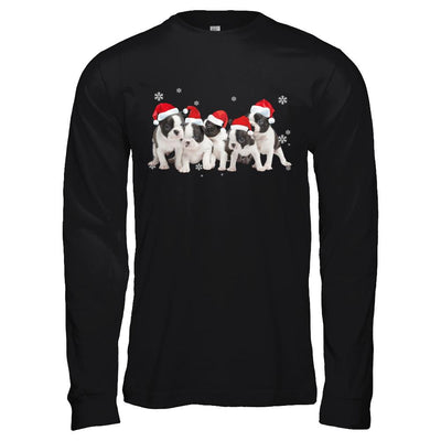 Funny Pit bull Puppies Christmas Dog Gift-T-Shirt & Hoodie-Long Sleeve T-Shirt-Black