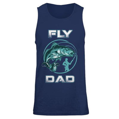 Fly Fishing Dad-T-Shirt & Hoodie-Unisex Tank-Navy