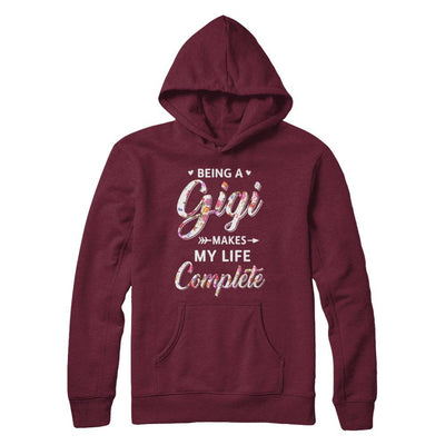 Being A Gigi Makes My Life Complete Mothers Day-T-Shirt & Hoodie-Pullover Hoodie-Maroon