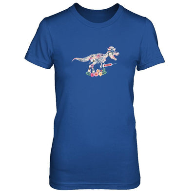 Nursing Nurse Saurus Dinosaur T-Rex-T-Shirt & Tank Top-Women's T-Shirt-Royal