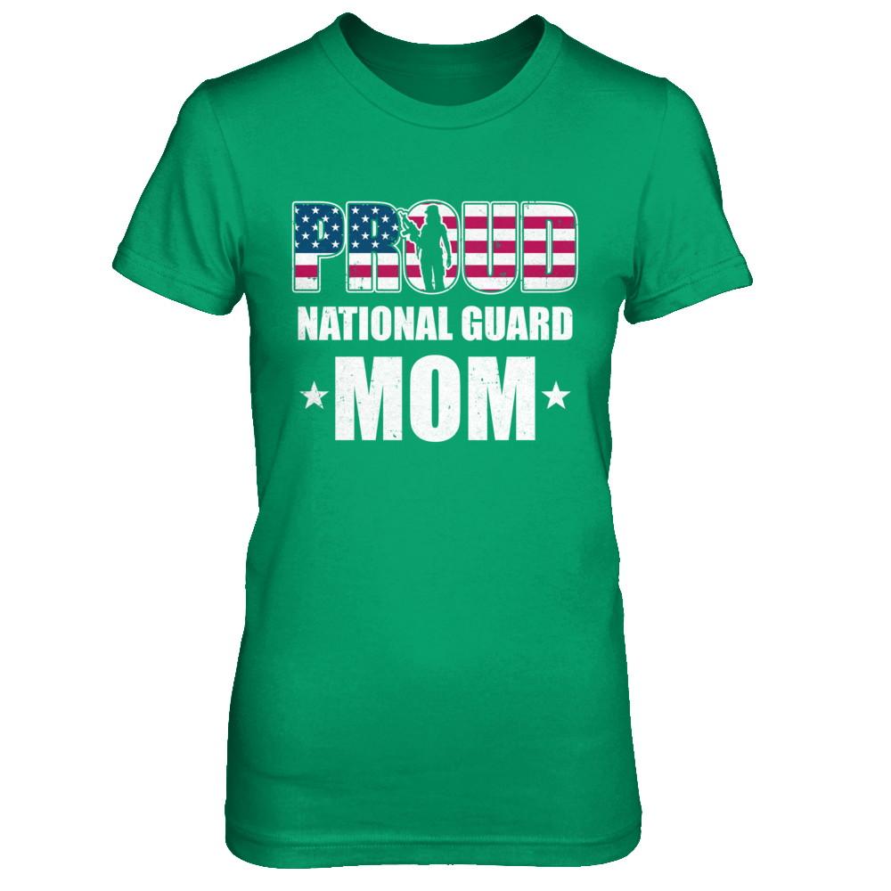 Proud National Guard Mom Veteran Mothers Day-T-Shirt & Hoodie-Women's T-Shirt-Irish Green