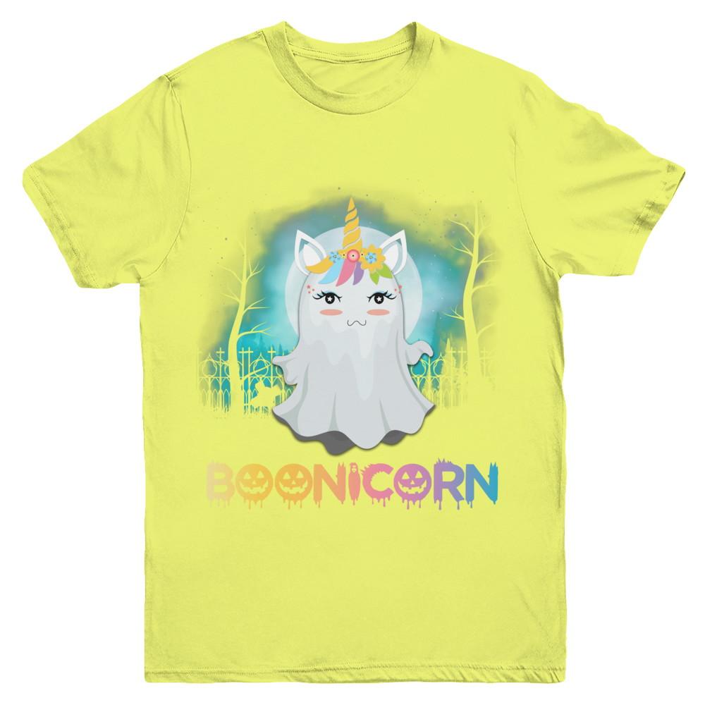 Boonicorn Ghost Unicorn Halloween Girls Youth-Youth Shirt-Youth T-Shirt-Daisy