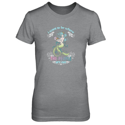 I Want To Be Where The People Are Not-T-Shirt & Tank Top-Women's T-Shirt-Sport Grey
