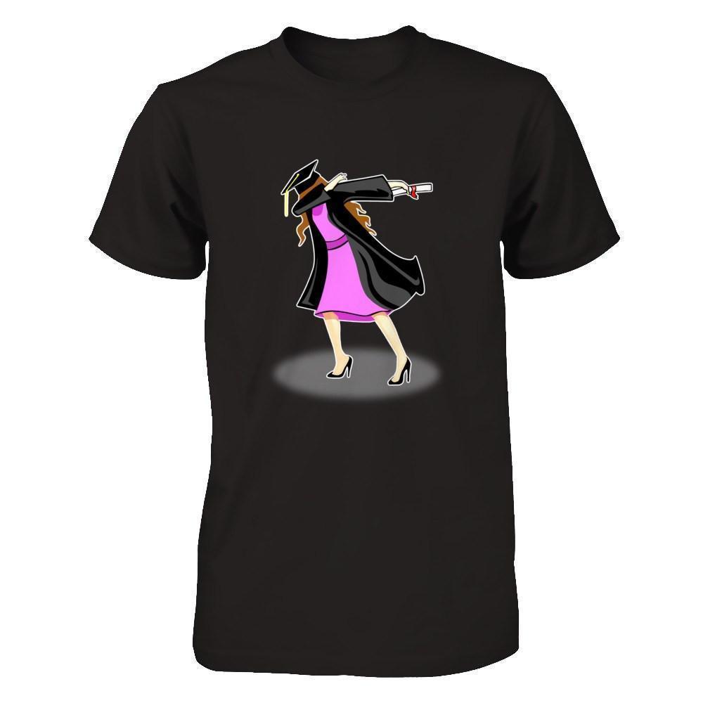 Funny Dabbing Senior College High School Graduation 2018-T-Shirt & Hoodie-Premium T-Shirt-Black