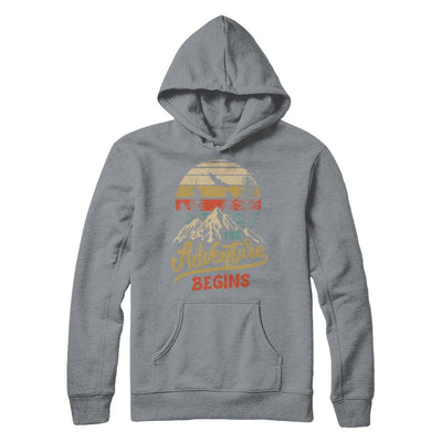 The Adventure Begins Climb The Mountain Vintage-T-Shirt & Hoodie-
