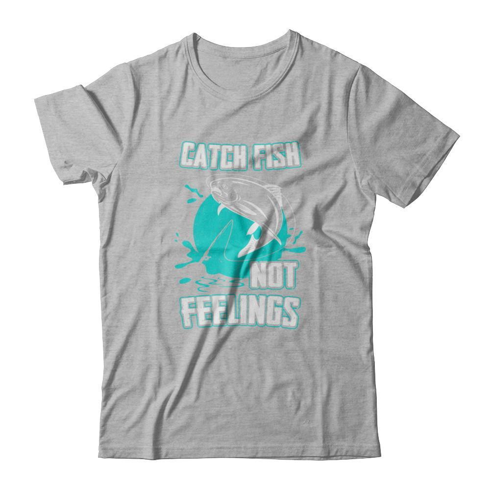 Catch Fish Not Feelings Fishing-T-Shirt & Tank Top-Premium T-Shirt-Heather Gray