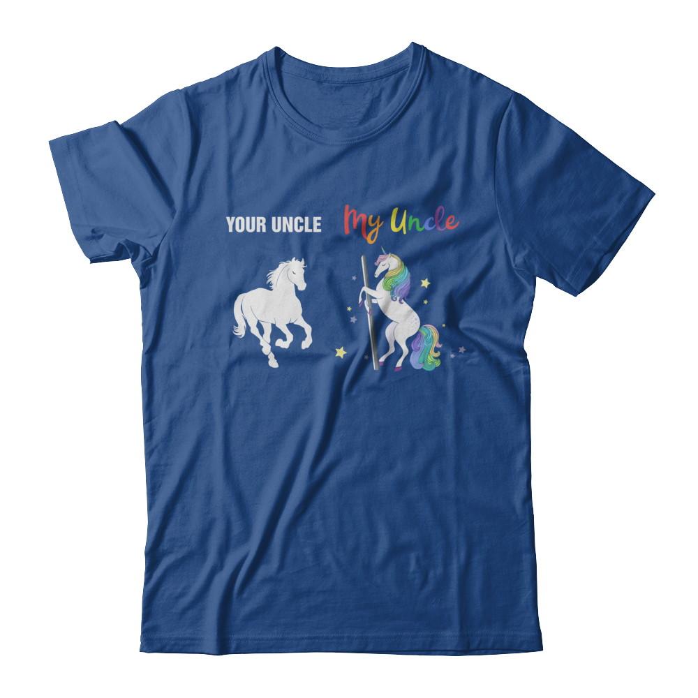 Your Uncle My Uncle Unicorn Funny LGBT Gay Pride-T-Shirt & Hoodie-Classic T-Shirt-Royal