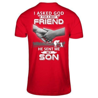 I Asked God For A Best Friend He Sent Me My Son-T-Shirt & Hoodie-Premium T-Shirt-Red