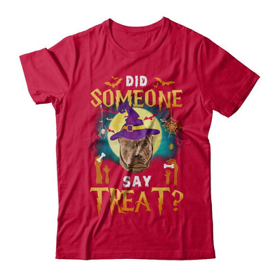 Did Someone Say Treat Pitbull Halloween Costume-T-Shirt & Hoodie-Classic T-Shirt-Red