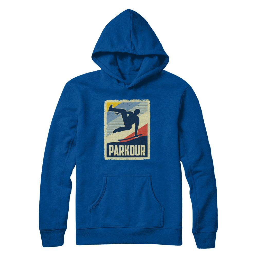 Vintage Parkour Distressed Style-T-Shirt & Hoodie-Pullover Hoodie-Deep Royal