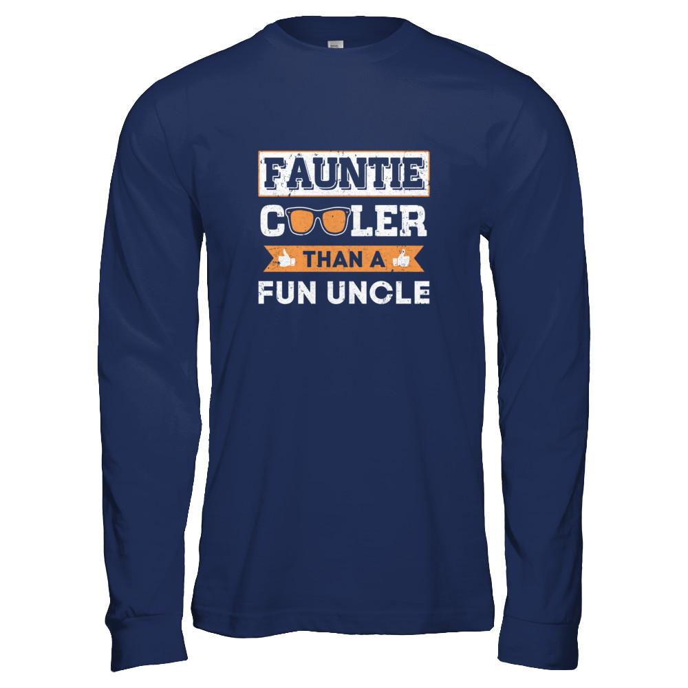 Faunt Cooler Than A Fun Uncle-T-Shirt & Tank Top-Long Sleeve T-Shirt-Navy