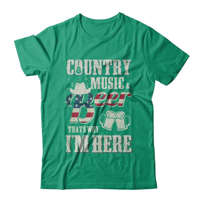 Country Music And Beer That's Why I'm Here-T-Shirt & Hoodie-Classic T-Shirt-Kelly Green