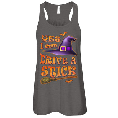Yes I Can Drive A Stick Funny Halloween Witch Broom-T-Shirt & Tank Top-