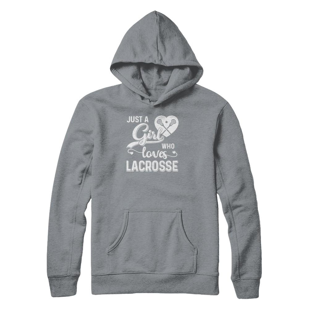 Just A Girl Who Loves Lacrosse-T-Shirt & Tank Top-Pullover Hoodie-Light Steel