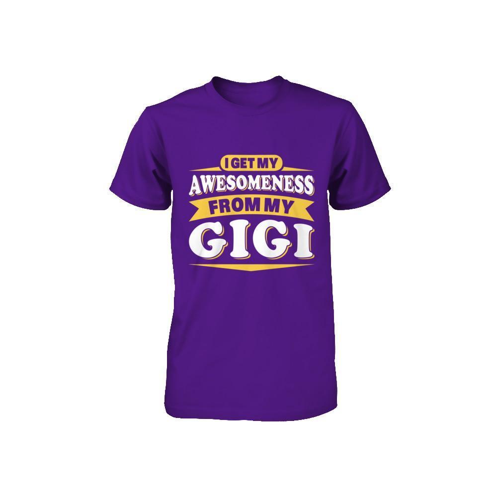 I Get My Awesomeness From My Gigi Youth-Youth Shirt-Youth T-Shirt-Team Purple