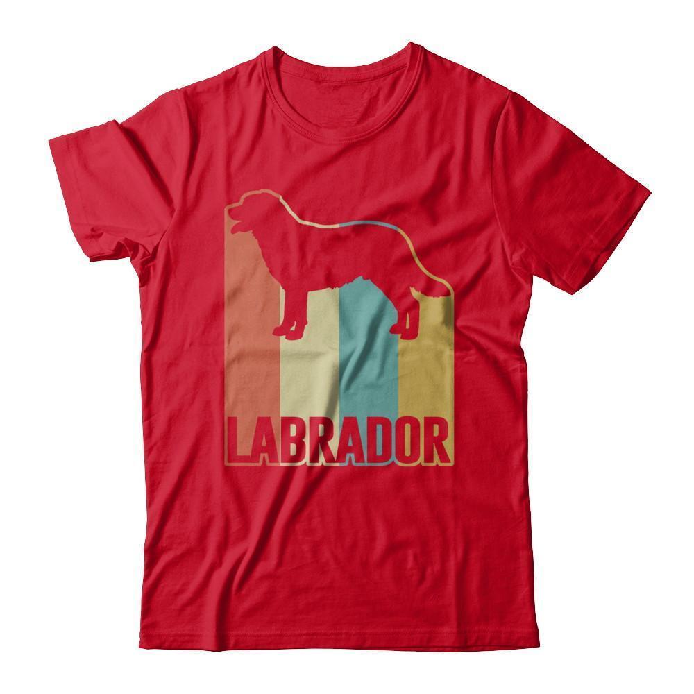 Classic Vintage Retro Style Labrador Dog-T-Shirt & Hoodie-Premium T-Shirt-Red