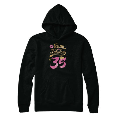 Sassy And Fabulous At 35th 1986 Birthday Gift-T-Shirt & Tank Top-Pullover Hoodie-Black
