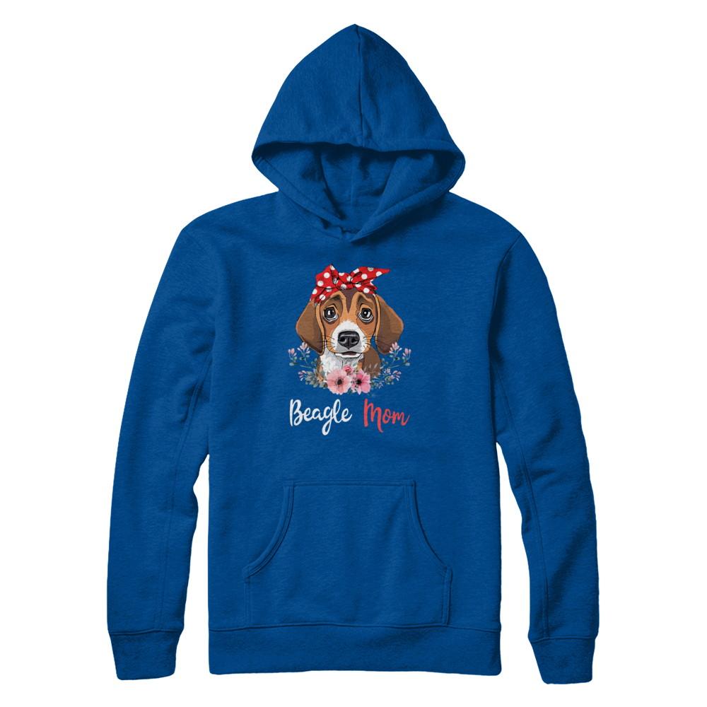 Beagle Mom Gift For Women Dog Lover-T-Shirt & Hoodie-Pullover Hoodie-Deep Royal